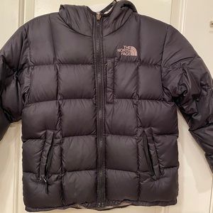The North Face Blk/Plaid Reversible Boys Puffer Jacket